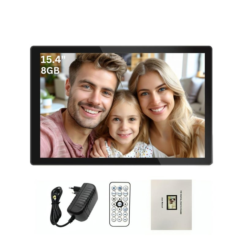 miracle digital 15.4 Inch HDMI Hi-def Digital Photo Frame,Reso 1280p*800p | Support SD Card,USB,Mini HDMI for Fast Transfer| Play Photos Slide Show,Video,Audio,Calendar | inBuilt 8GB Memory, 2GB RAM - Image 1