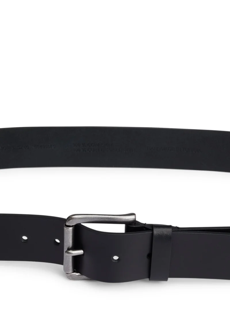 BOSS Leather belt with branded pin buckle