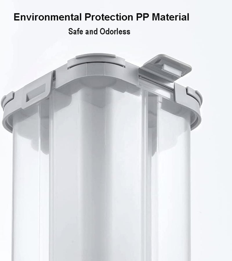 Entisia 4 Section Storage Container Set - Multi-Compartment Plastic Transparent Jar for Pulses, Grains, Dry Fruits & Cereals with Airtight Lids, BPA-Free Food Storage Boxes for Kitchen (2000ml,4 Pcs) - Image 2