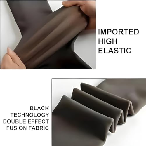 OLSIC Women’s Winter Warm Fleece Lined Transparent Tights | Velvet Thermal Sheer Leggings | Ultra-Stretch High Waist Body Shaping Pantyhose for Cold Weather | Slim Look Warm Stockings - Image 3