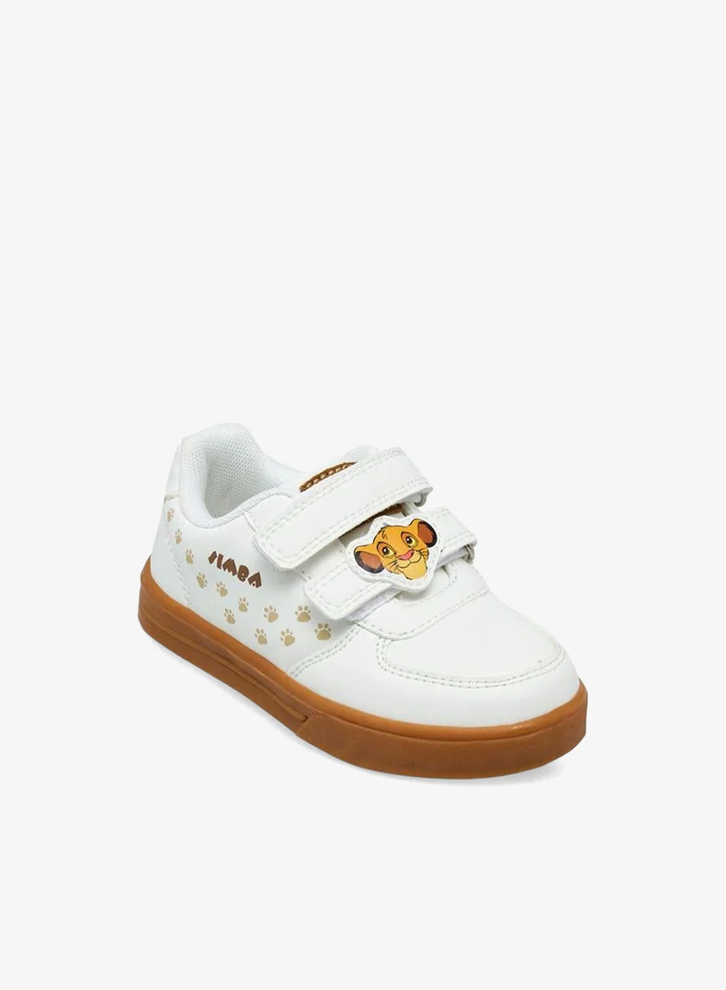 ديزني Boys Simba Print Hook & Loop School Sneakers