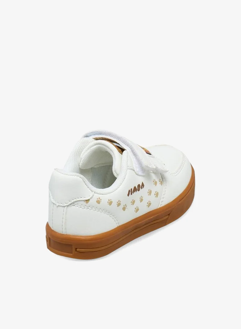Disney WHITE Boys Simba Print Hook & Loop School Sneakers for Men | Best Price UAE