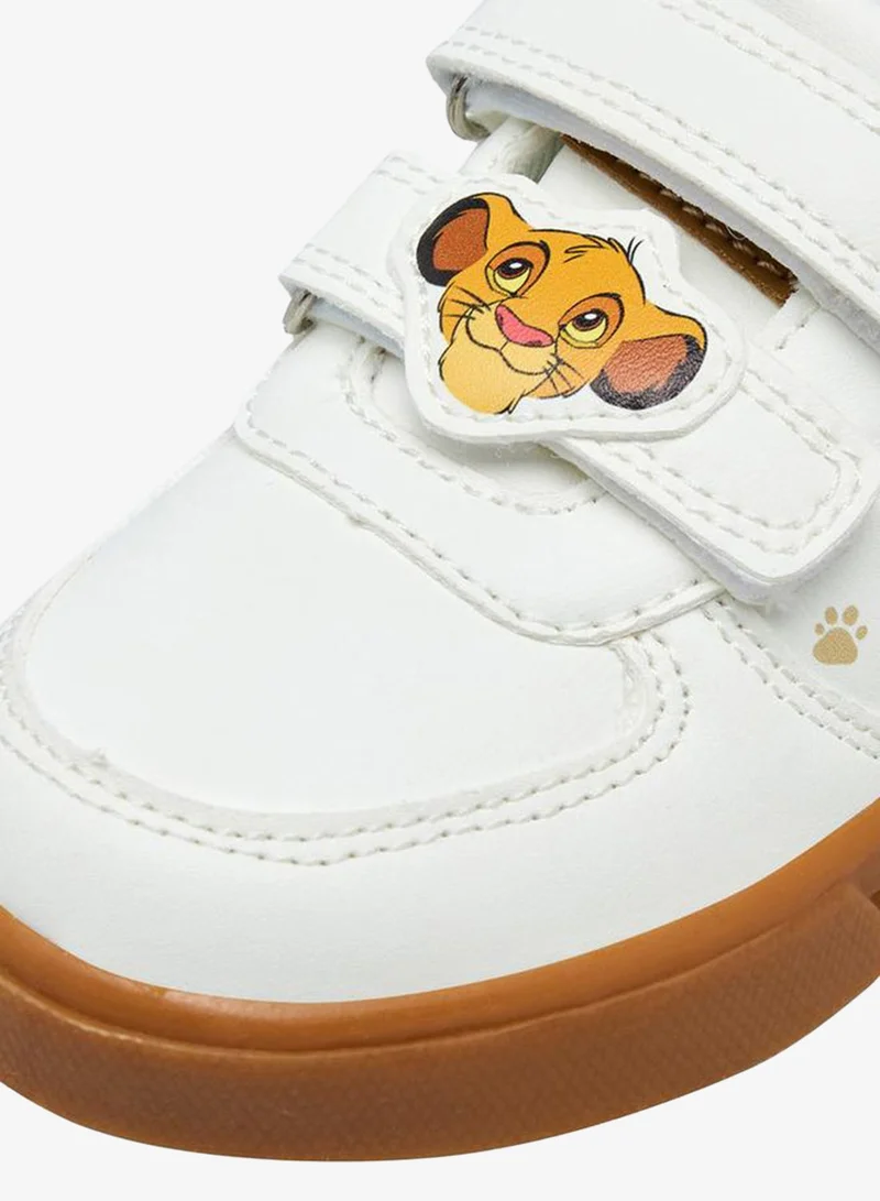 Disney WHITE Boys Simba Print Hook & Loop School Sneakers for Men | Best Price UAE