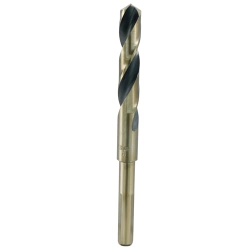 Bivethoi Reduced Shank Twist Drill Bits 13mm Black Nitride & Gold Titanium Coated High Speed Steel 4341 with 10mm Shank for Drilling Steel Plate - Image 2