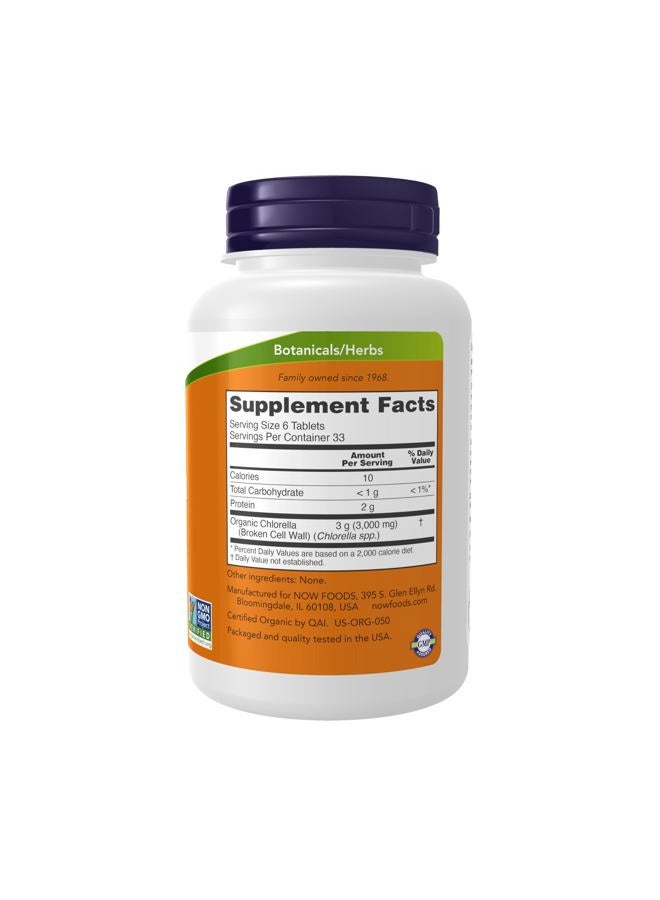 now Supplements, Organic Chlorella 500 mg with naturally occurring Chlorophyll, Beta-Carotene, mixed Carotenoids, Vitamin C, Iron and Protein, 200 Tablets - Image 2