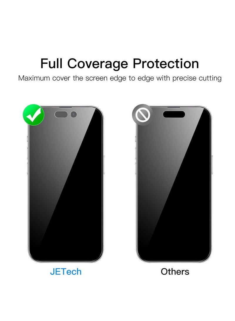 جي تيك واقي شاشة للتغطية الكاملة للخصوصية لهاتف iPhone 14 Pro مقاس 6.1 بوصة مضاد للتجسس من الزجاج المقوى من الحافة إلى الحافة - Image 3