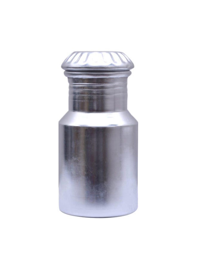 AL SANIDI spices cans, Ghee pail, Silver, Size 12 Cm - Image 1