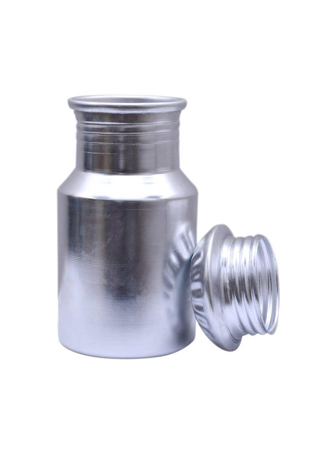 AL SANIDI spices cans, Ghee pail, Silver, Size 12 Cm - Image 2