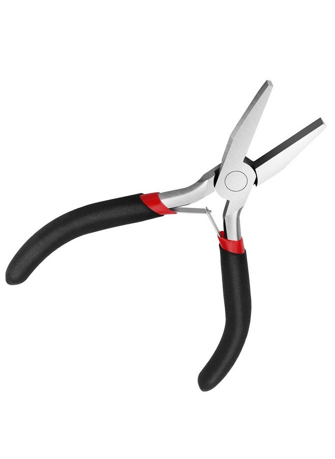 FENGWANGLI - Flat Nose Pliers For Jewelry Making Mini Wire Cutters For Bending Straightening Ring Opening 5 Inch Black - Image 1