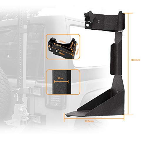 MOTLTECH High Lift Jack Mount Bracket fit for Jeep Wrangler JK 2007-2018 - Image 2