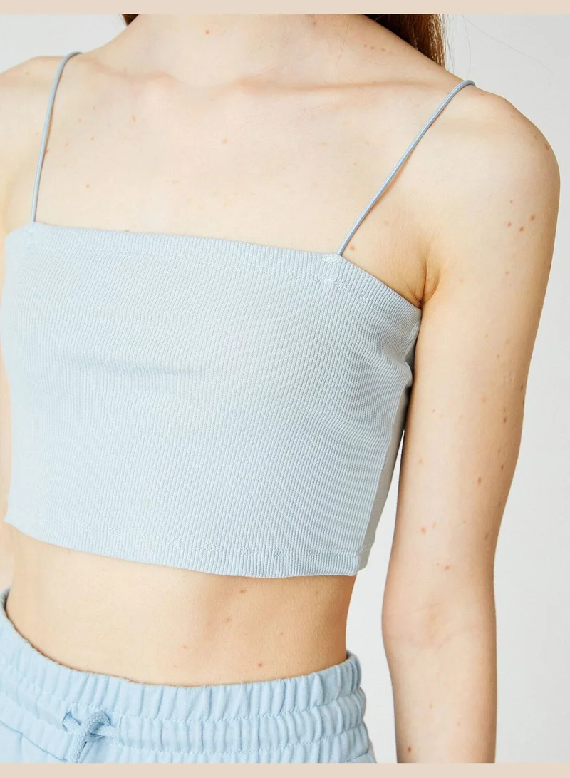 كوتون Strappy Crop Top