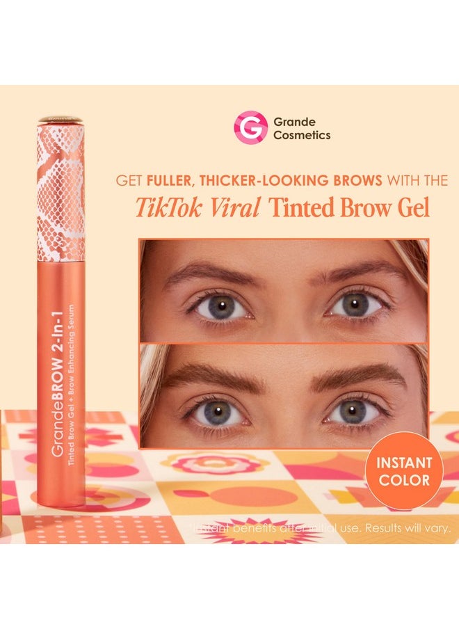 Grande Cosmetics - Grande Cosmetics GrandeBROW 2-in-1 Tinted Brow Gel + Brow Enhancing Serum, Medium - Image 1