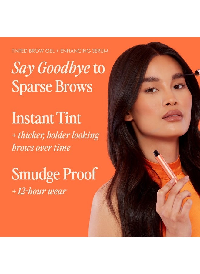 Grande Cosmetics - Grande Cosmetics GrandeBROW 2-in-1 Tinted Brow Gel + Brow Enhancing Serum, Medium - Image 1