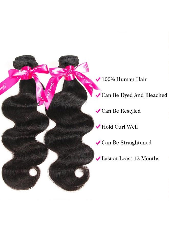 Wingirl Brazilian Human Hair Bundles 20 22 24Inch 12A Body Wave Bundles Human Hair 100% Unprocessed Brazilian Virgin Hair Weave Bundles Human Hair Natural Black Color - Image 3