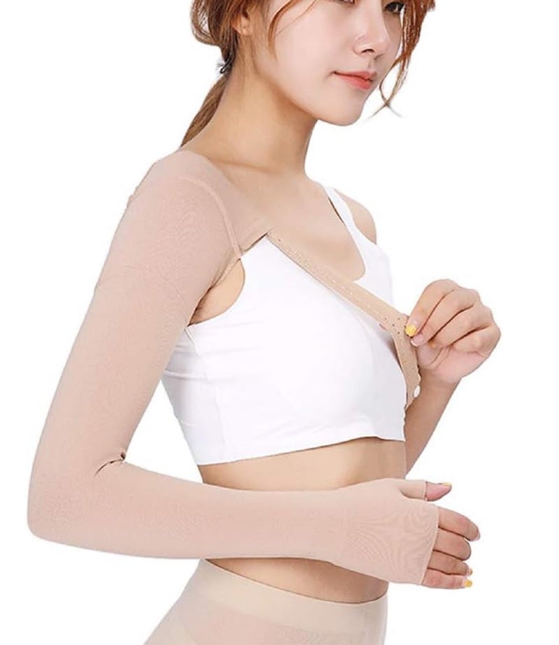 EZYFIT Medical Compression Arm Sleeves with Shoulder Strap and Support for Lymphedema | Graduated Compression - 20-30 mm/Hg | Post Mastectomy Sleeve for Lymphedema (RIGHT HAND, LARGE) - Image 2