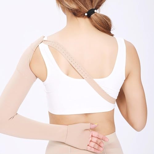 EZYFIT Medical Compression Arm Sleeves with Shoulder Strap and Support for Lymphedema | Graduated Compression - 20-30 mm/Hg | Post Mastectomy Sleeve for Lymphedema (RIGHT HAND, LARGE) - Image 3