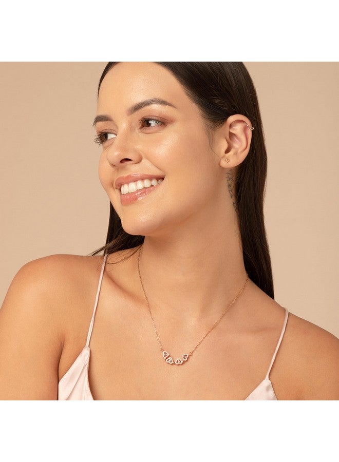 Salty Salty 2-Way Multi Wearing Magnetic Heart Clover Necklace for Women & Girls | Pendant Neck Chain| Aesthetic Jewellery | Diwali, Birthday, Anniversary & Special Occassion Gift | Everyday Wear - Image 3