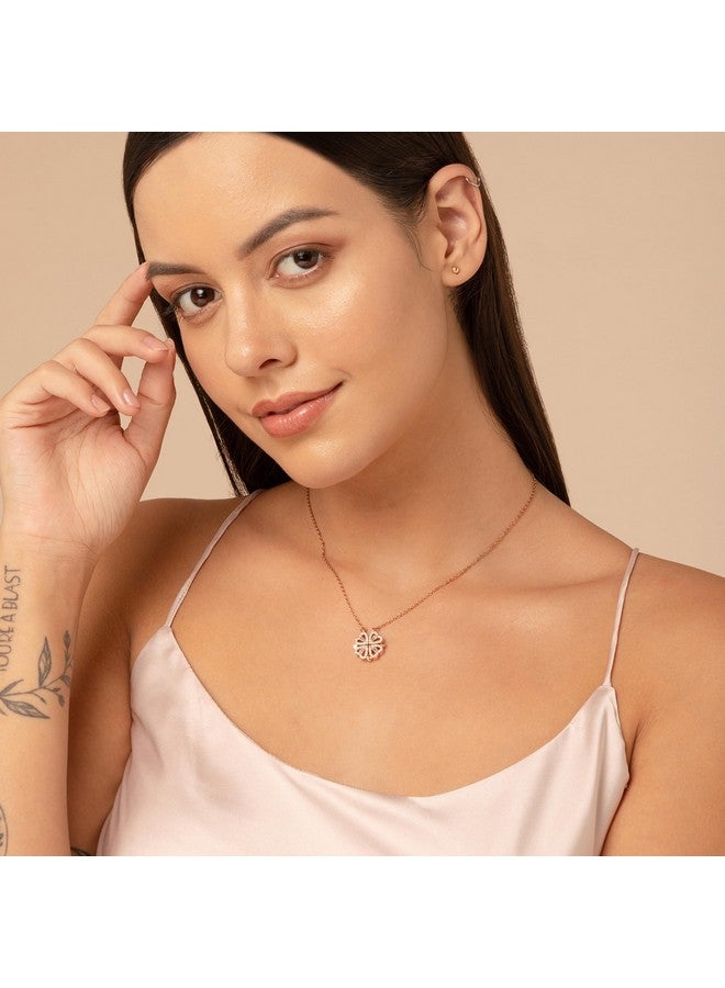 Salty Salty 2-Way Multi Wearing Magnetic Heart Clover Necklace for Women & Girls | Pendant Neck Chain| Aesthetic Jewellery | Diwali, Birthday, Anniversary & Special Occassion Gift | Everyday Wear - Image 2