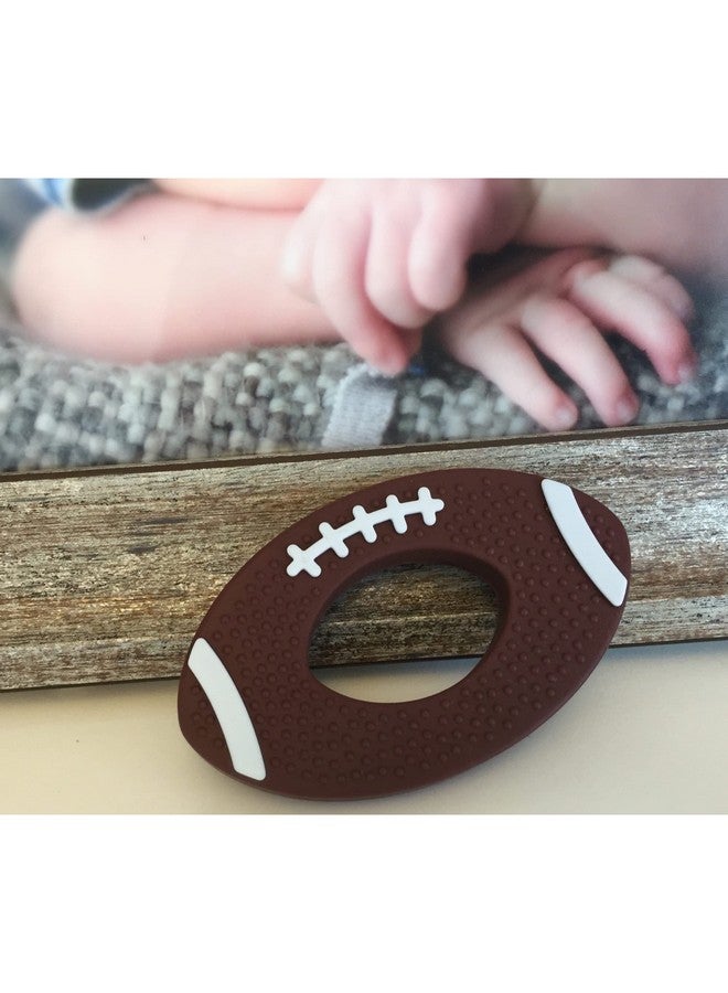 Itybity عضاضة كرة قدم سيليكون، سيليكون بدرجة غذائية، عضاضة حسية للأطفال والرضع على شكل كرة قدم أمريكية - Image 2