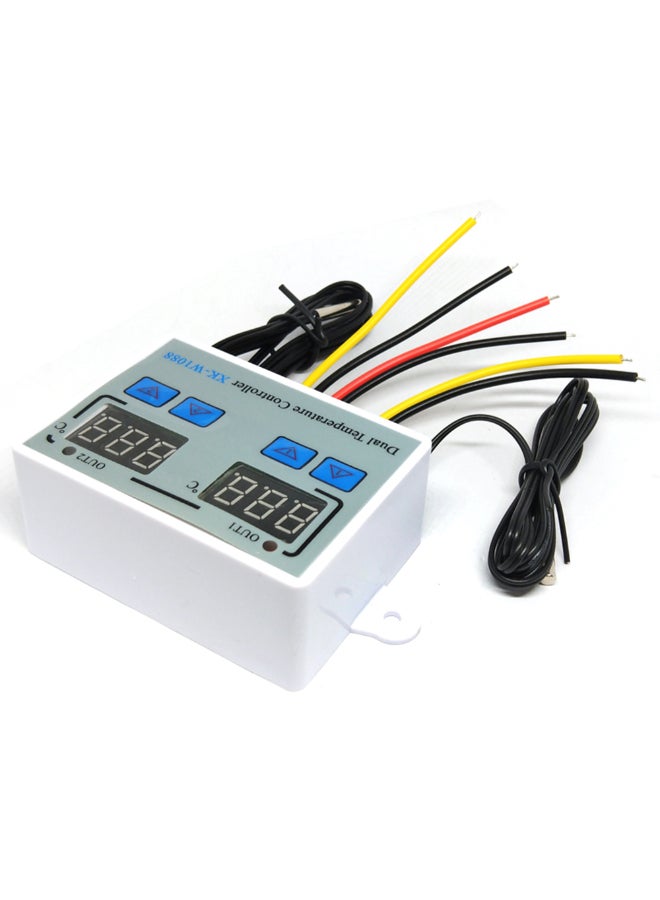 اليشمك جهاز تحكم في درجة الحرارة بمنظم حرارة رقمي مزدوج للحاضنة طراز XK-W1088 أبيض - Image 5