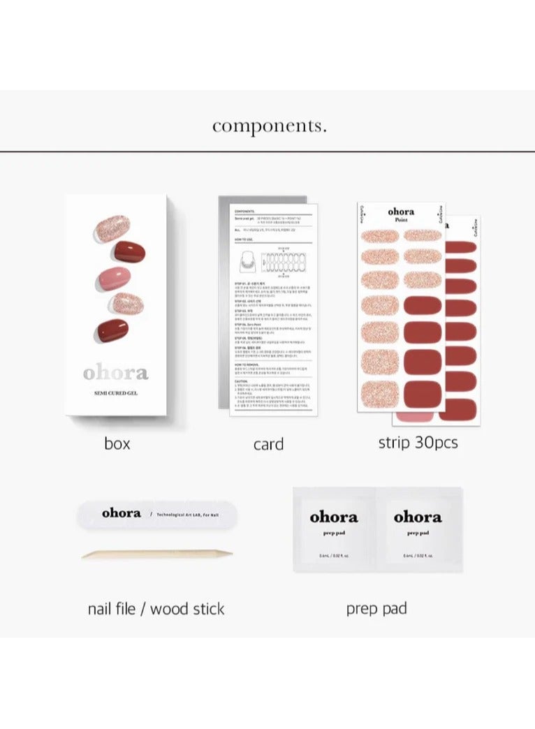 Ohora Gel Nail Strips Pro-Finish Gel Heimish 30 units - Image 4