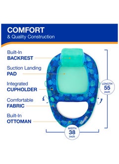 SwimWays Swimways Elite Spring Float Recliner Pool Lounger, Inflatable Pool Floats Adult with Fast Inflation, Pool Recliner for Adults up to 250 lbs  - Image 4
