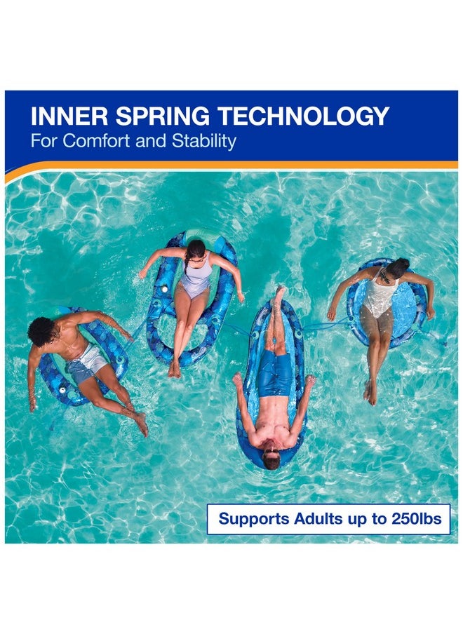 SwimWays - Swimways Elite Spring Float Recliner Pool Lounger, Inflatable Pool Floats Adult with Fast Inflation, Pool Recliner for Adults up to 250 lbs - Image 1