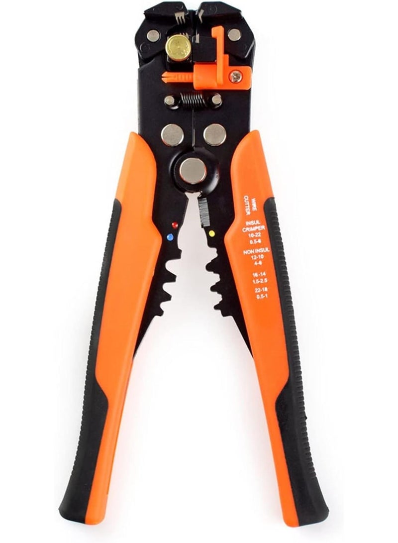 GGOOT Cable Wire Stripper Cutter Crimper Automatic Multifunctional Crimping Stripping Plier Tools Electric Hand Tool hardware tools (Color : Orange)  - Image 1
