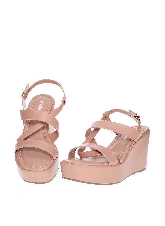 موليكا صنادل بكعب إسفيني للنساء - صنادل أنيقة بكعب إسفيني للبنات وللارتداء اليومي - Image 1