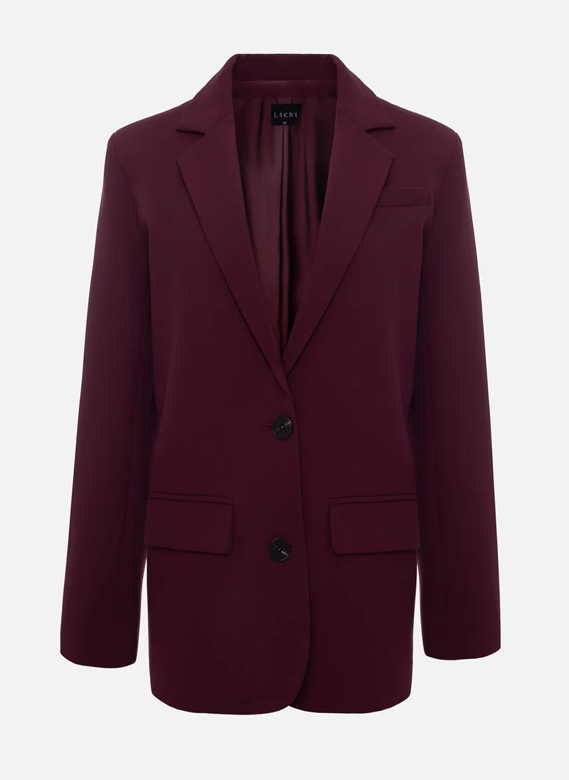 Lichi Single-breasted suiting jacket with oversized buttons