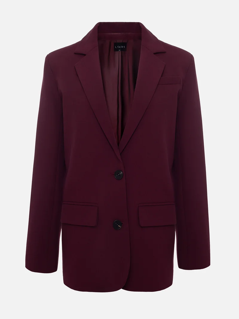 Lichi Single-breasted suiting jacket with oversized buttons
