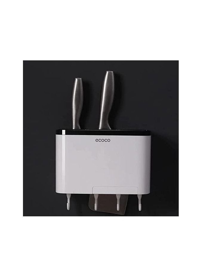 Spaceshoop Chopsticks Tube Wall Mounted Drain Holder with Hooks  - Image 2