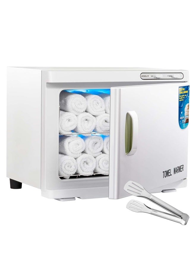 JXSDLIY Hot Towel Warmer Cabinet with LED Light - JXSDLIY 23L Large Capacity Towel Cabinet for Bathroom 2-in-1 Professional Hot Towel Warmers for Facials SPA Massage Salon Heats Up Quick Towel Heater (white) - Image 1