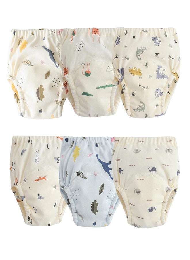 Orinery Unisex Training Underwear Cotton Toddler Boys Underpants Potty Training Panties Waterproof Girls Pee Panties 6-Pack (MS596-A, 3-4T) - Image 1