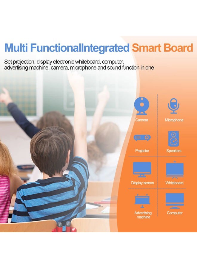 JYXOIHUB Smart Board Collaboration Hub, 55 Inch 4K UHD Digital Electronic Whiteboard Built in Dual OS for Classroom and Business, Touch Screen Interactive Smart Whiteboard (Board + Stand) - Image 2
