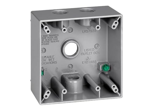 Sigma Electric, Gray Sigma Engineered Solutions, 14351 1/2-Inch 4 Hole 2-Gang Box, No Size - Image 1