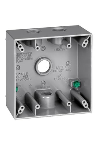 Sigma Electric, Gray Sigma Engineered Solutions, 14351 1/2-Inch 4 Hole 2-Gang Box, No Size - Image 2