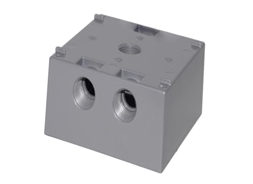 Sigma Electric, Gray Sigma Engineered Solutions, 14351 1/2-Inch 4 Hole 2-Gang Box, No Size - Image 4
