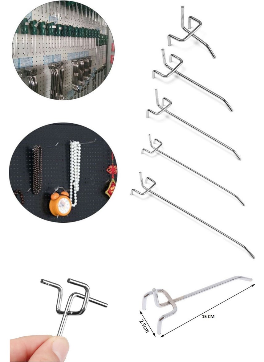 Manken İstanbul Mannequin Istanbul 25 cm Pegboard Hook Pegboard Shelf Hook 200 Pieces  - Image 1