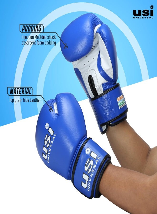 USI UNIVERSAL USI Amateur Contest Gloves, 12 Oz, Blue - Image 2