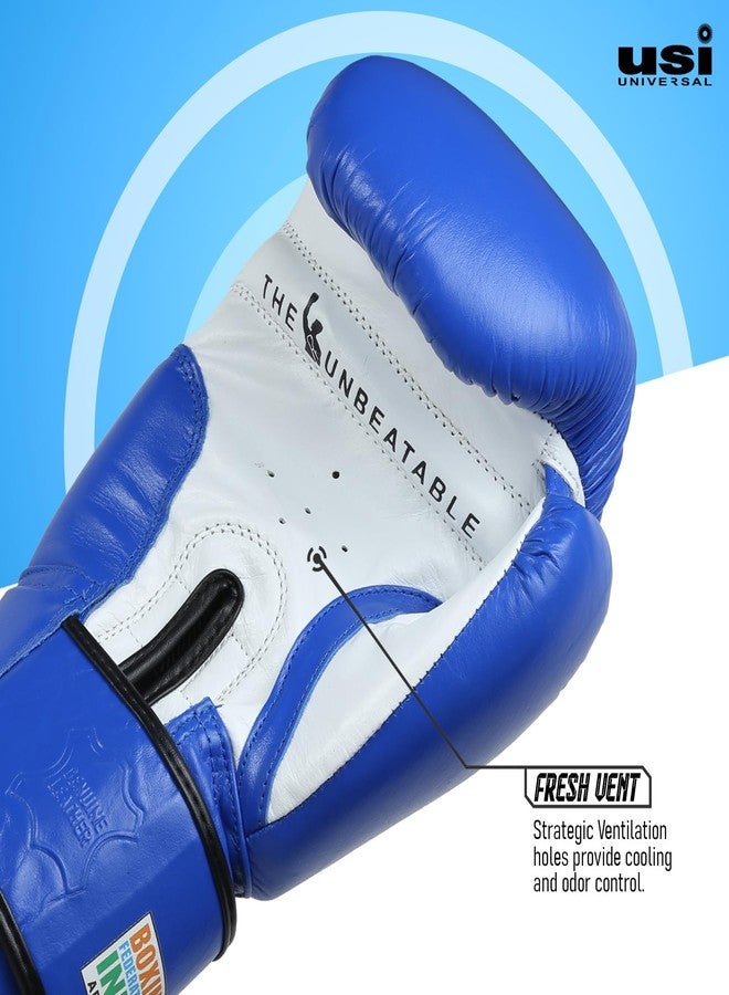 USI UNIVERSAL USI Amateur Contest Gloves, 12 Oz, Blue - Image 3
