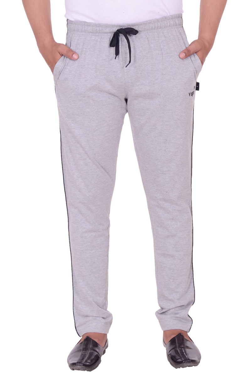 VEGO Men's Regular Fit Cotton Blend High Rise Trackpants (VEGO-111-GREY-XXL_Grey_2XL) - Image 1