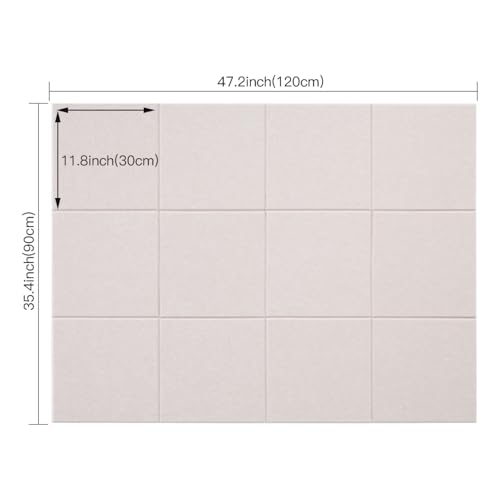 PANSDORE Large Cork Board Alternative, 11.8''x11.8'' 12 Pack Felt Bulletin Board with Safe Removable Adhesive Tabs, Connectable Felt Wall Tiles Bulletin Boards Cork Boards for Walls (Light Pink, 12 Panels) - Image 2