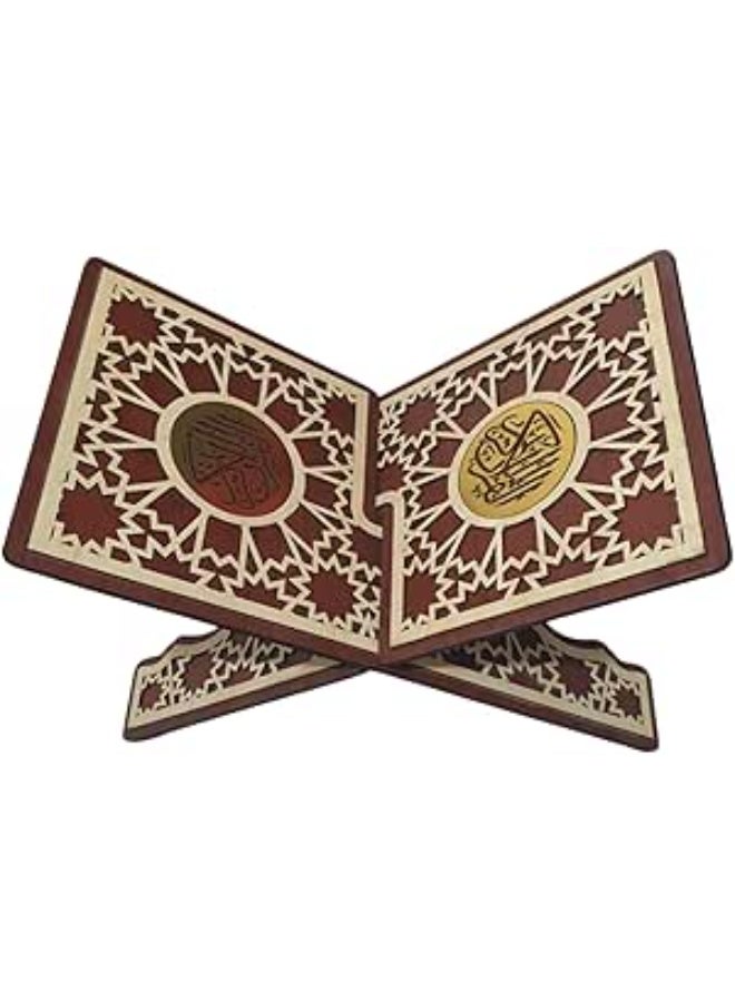 حامل مصحف خشبي أرضي قابل للطي ( لون بني ) - Image 3