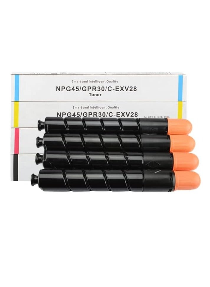 Terabyte C-EXV28 NPG-45 GPR-30 Compatible Toner Cartridges set for Image Runner ADV C5045 C5051 C5250 C5255 (4 Color).