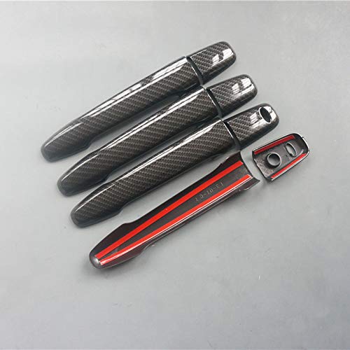 ZiWen Sport Style Carbon Fiber Print Door Handle Cover Trim for Mitsubishi Lancer Evolution X Outlander Sport ASX (with Keyless Holes) - Image 3