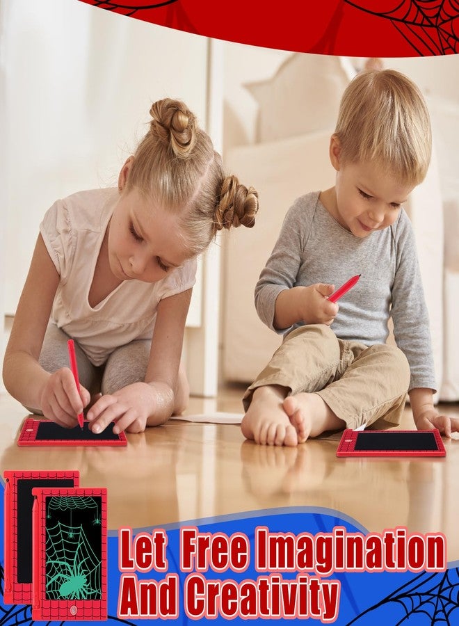 نيزيو مجموعة هدايا حفلات نيزيو على شكل شبكة عنكبوت (6 قطع)، لوحة كتابة LCD صغيرة للأطفال، لوحة رسم إلكترونية قابلة للمسح وإعادة الاستخدام بحجم 4.6 بوصة، مثالية لتزيين الحفلات ومستلزمات أعياد الميلاد. - Image 4