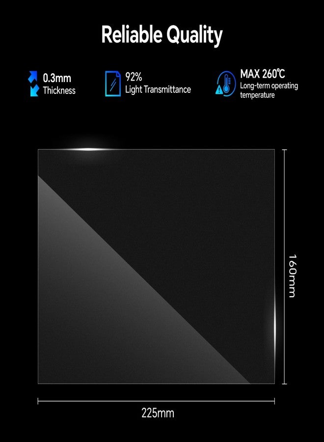 إليجو أغشية ELEGOO ACF للتحرير، 5 قطع، لطابعة Mars 4 Ultra LCD ثلاثية الأبعاد، تتميز بضغط تحرير أقل، وتدعم طباعة أسرع بثلاث مرات، مقاس 225 × 160 مم، وسماكة 0.3 مم. - Image 2
