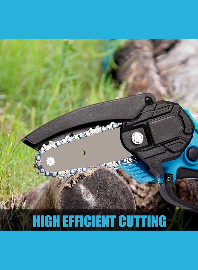 WEMART Upgraded Mini Chainsaw 6 Inch Electric Chainsaw 24V Battery Powered 2000mAh Battery One-Hand Portable Electric Saw for Wood Cutting Tree Branch Trimming Wood Cutting Gardening - Image 3
