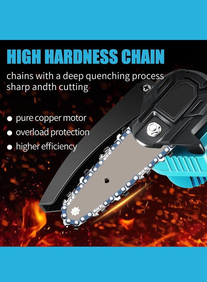 WEMART Upgraded Mini Chainsaw 6 Inch Electric Chainsaw 24V Battery Powered 2000mAh Battery One-Hand Portable Electric Saw for Wood Cutting Tree Branch Trimming Wood Cutting Gardening - Image 2